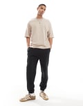 [Jack & Jones] Jack & Jones loose cuffed trackies in black M Black
