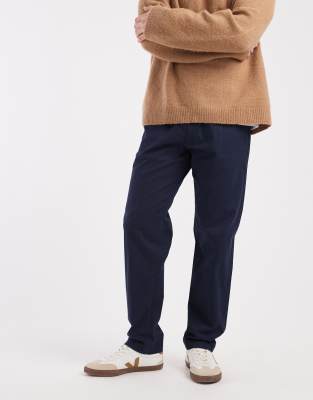 Jack & Jones Loose Drawstring Chino Pants In Blue