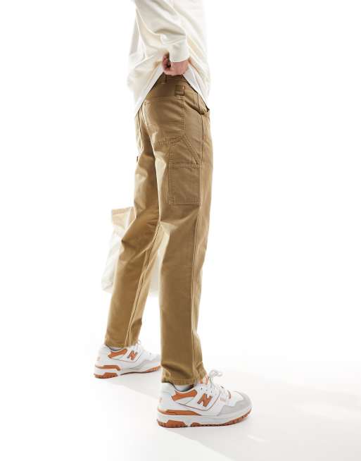 Jack & Jones loose fit carpenter pants in beige