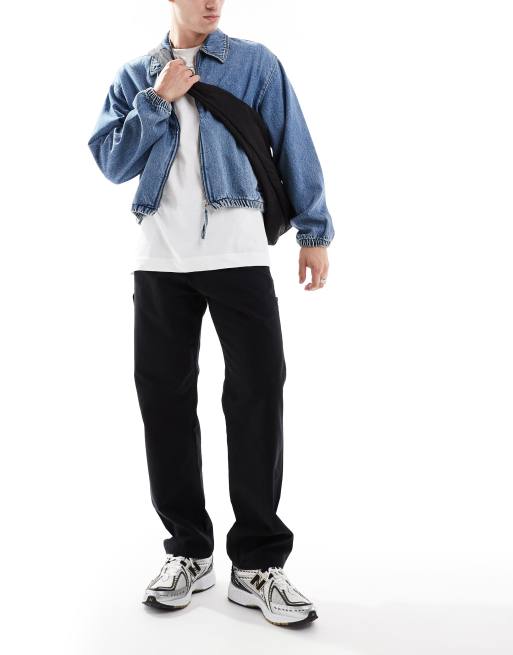 Jack & Jones loose fit carpenter pants in black ASOS