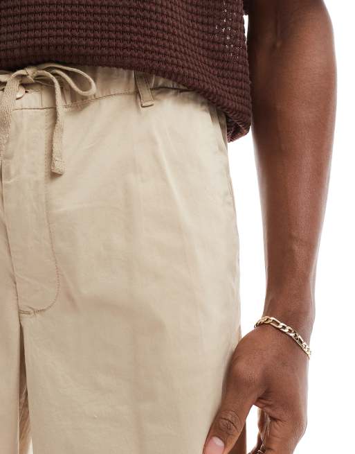 Jack & Jones loose fit chino short in beige