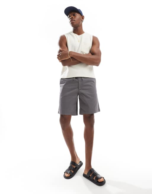 Jack & Jones loose fit chino short in gray