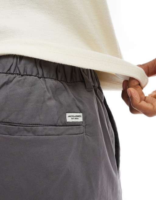 Jack & Jones loose fit chino short in gray