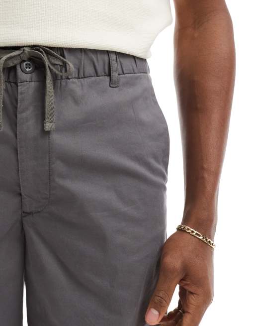 Jack & Jones loose fit chino short in gray