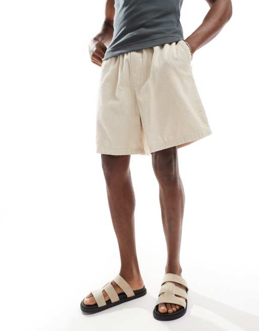 Jack & Jones loose fit cord short in cream, 2 of 5