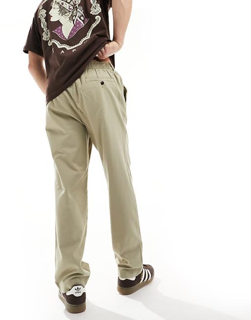 Jack & Jones loose fit elastic waist chinos in beige | ASOS Jack & Jones loose fit elastic waist chinos in beige | ASOS