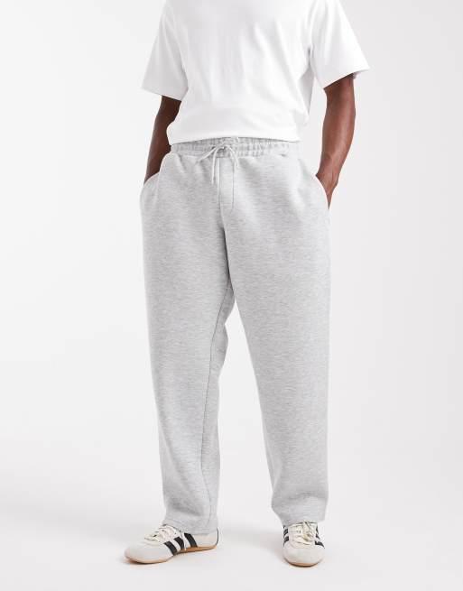 Jack & Jones loose fit jogger in grey marl in Scuba-Style Fabric