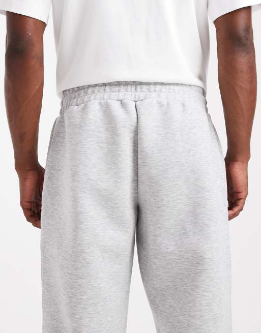 Jack & Jones loose fit jogger in grey marl in Scuba-Style Fabric
