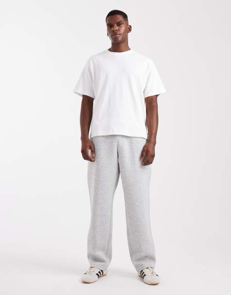 Jack & Jones – Loose-Fit-Jogginghose aus neoprenähnlichem Stoff in meliertem Grau - view 1