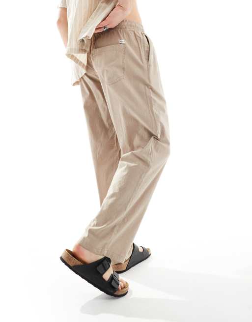 Jack & Jones loose fit linen mix pants in beige