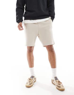 Jack & Jones Loose Fit Sweat Shorts In White