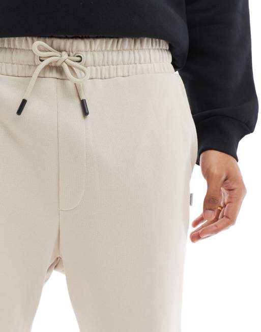 Jack & Jones loose fit sweat shorts in cream