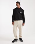 [Jack & Jones] Jack & Jones loose fit trackies in beige-Neutral L Moonbeam