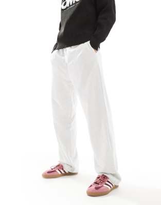 Jack & Jones Loose Fit Wide Leg Sweatpants In Light Gray