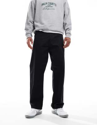 Jack & Jones loose fit worker pants in black