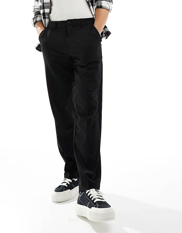 Jack & Jones - loose tapered smart trouser in black