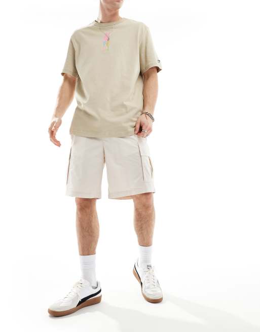 Jack & Jones - Losse cargoshort in gebroken wit