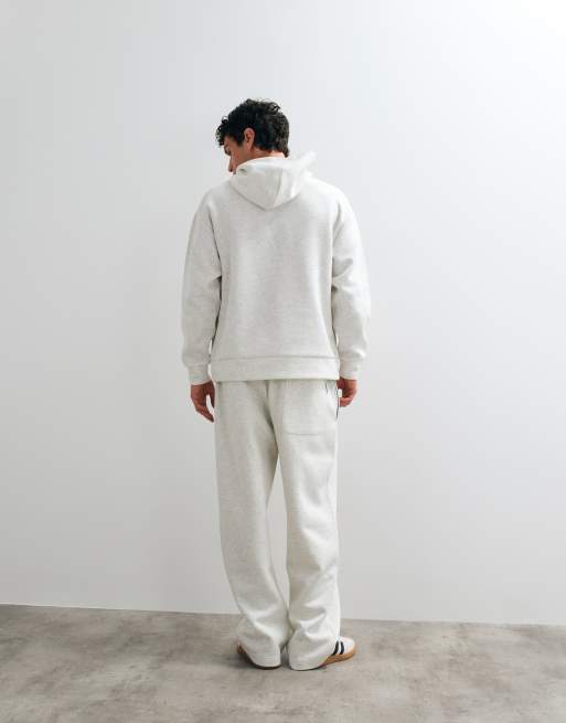 Jack & Jones löst sittande kraftiga joggingbyxor i grey heather, 5 av 5
