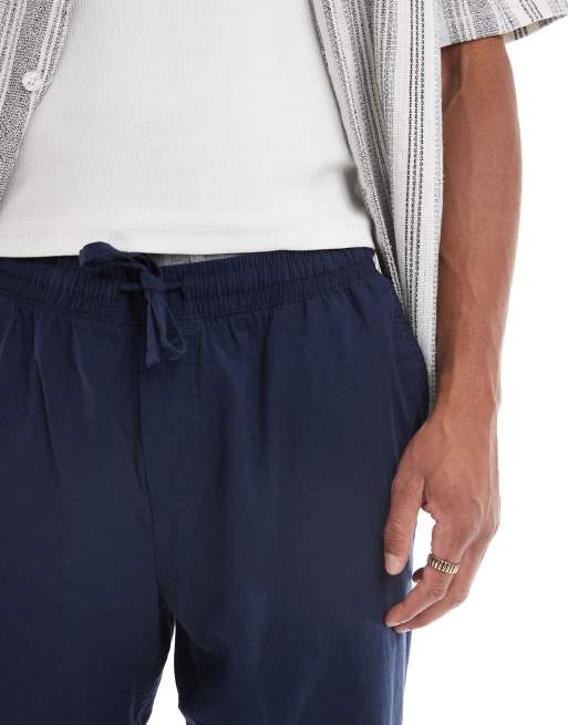 Jack & Jones - Losvallende broek van linnenmix in marineblauw, 5 van 5