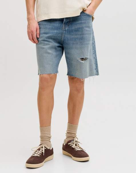 Jack & Jones - Losvallende short in blauw denim - view 1