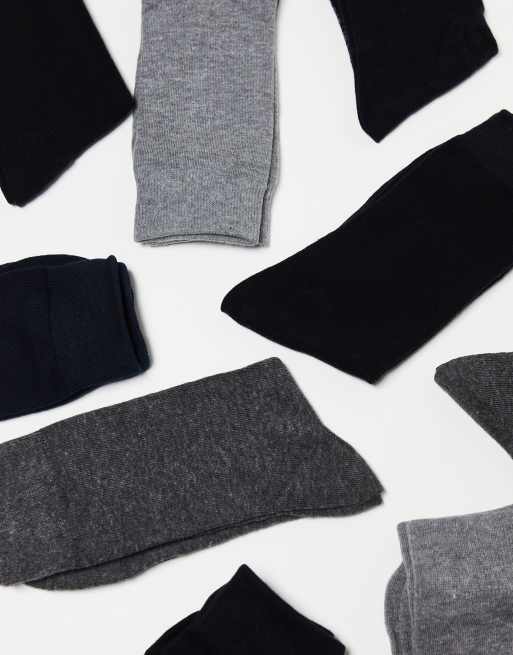 Jack & Jones - Lot de 10 paires de chaussettes - Noir/gris, 2 de 4