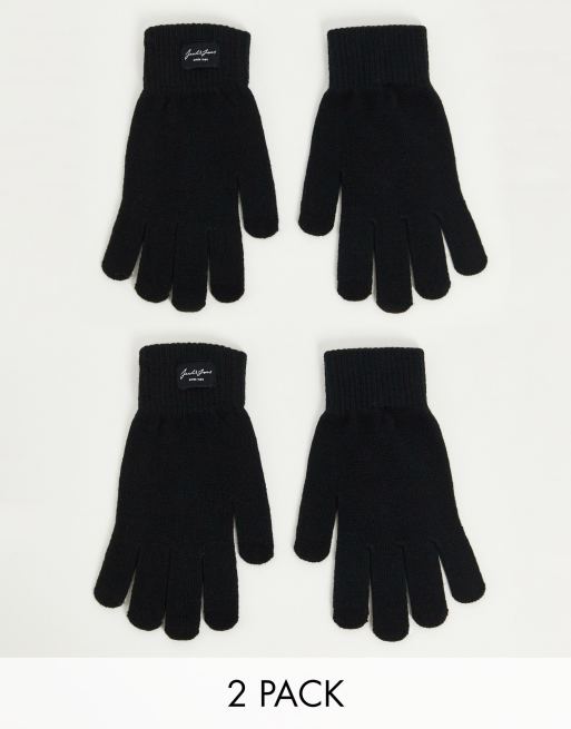 Jack & Jones - Lot de 2 paires de gants - Noir