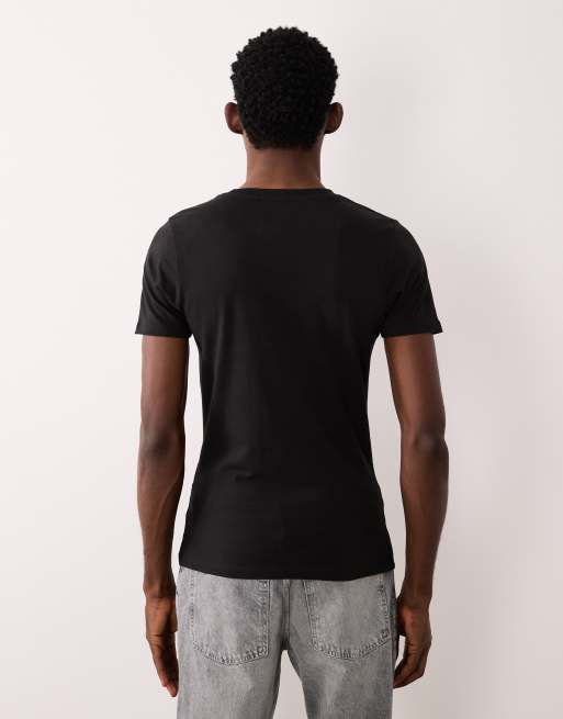 Jack & Jones - Lot de 2 t-shirts moulants - Blanc et noir, 5 de 5