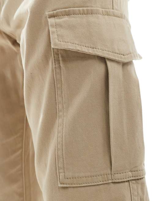 Jack & Jones - Lot de 2 pantalons cargo resserrés aux chevilles - Beige et gris, 4 de 5