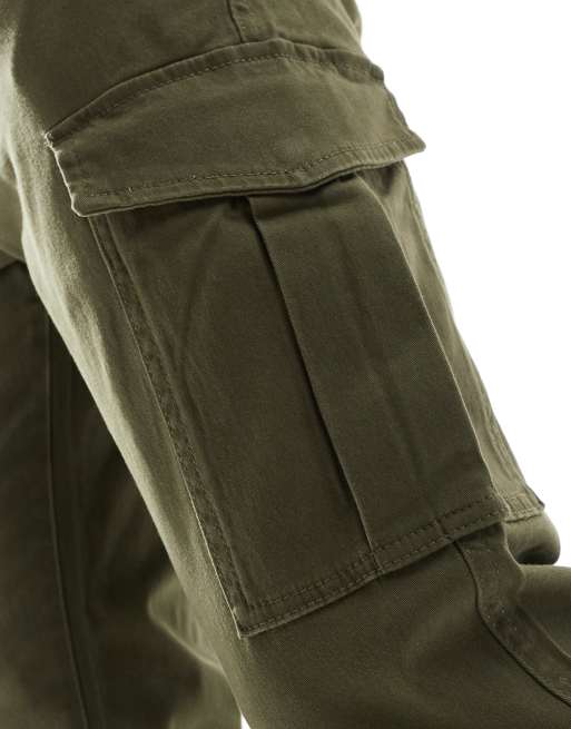 Jack & Jones - Lot de 2 pantalons cargo resserrés aux chevilles - Noir et kaki, 4 de 5