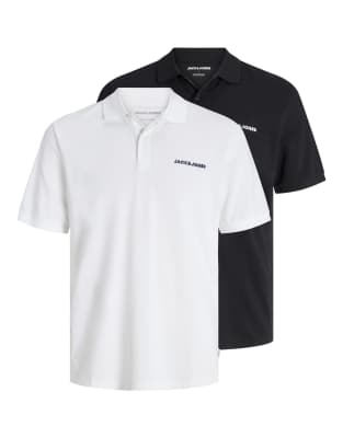 Jack & Jones - Lot de 2 polos - Noir et blanc - view 1