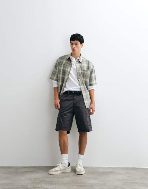 Jack & Jones - Lot de 2 shorts cargo - Gris/crème, 2 de 5
