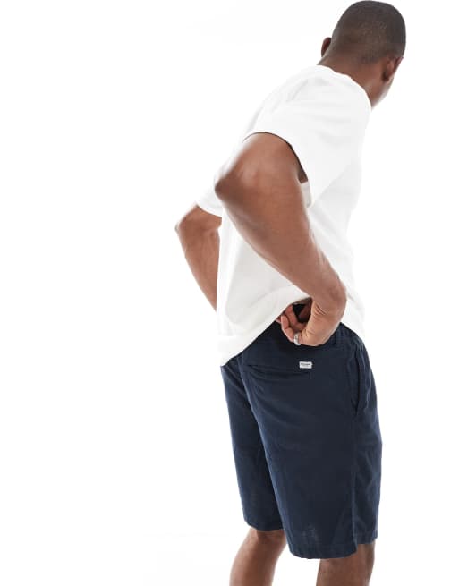 Jack & Jones - Lot de 2 shorts en lin mélangé - Bleu marine et beige, 3 de 5