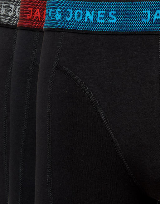 Jack & Jones - Lot de 3 boxers avec taille contrastante, 3 de 4