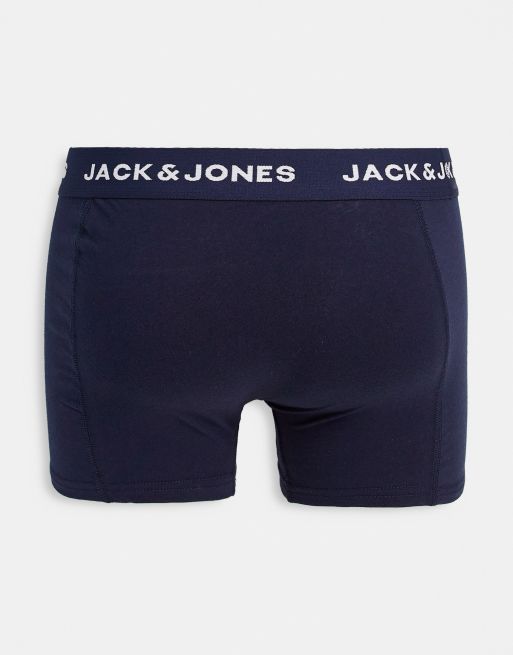 Jack & Jones - Lot de 3 boxers avec taille contrastante, 3 de 4