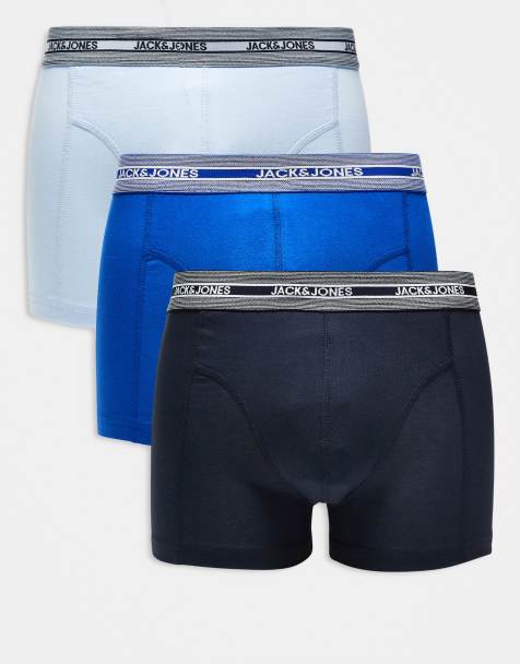 Jack & Jones - Lot de 3 boxers à logo - Bleus - view 1