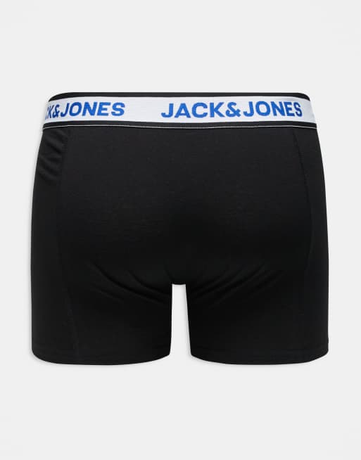 Jack & Jones - Lot de 3 boxers à taille colorée - Bleu marine, 2 de 3