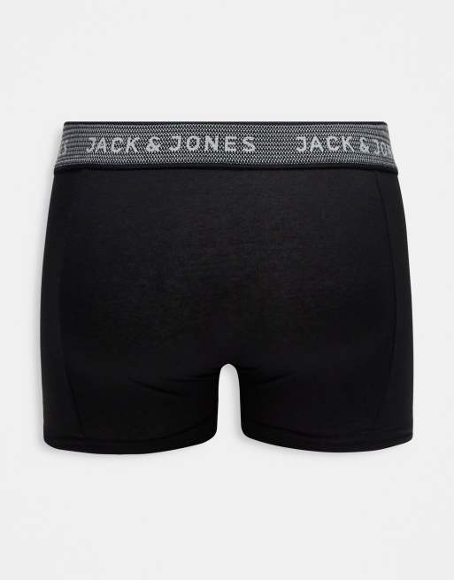 Jack & Jones - Lot de 3 boxers à taille colorée - Noir, 2 de 4