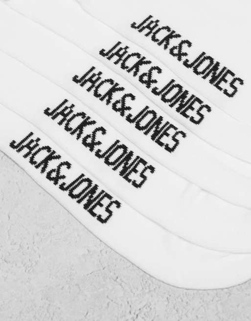 Jack & Jones - Lot de 5 paires de chaussettes de tennis - Blanc, 3 de 4