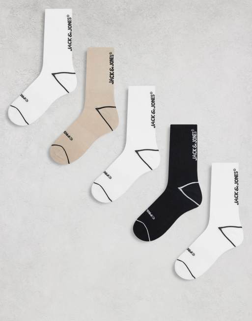 Jack & Jones - Lot de 5 paires de chaussettes de tennis