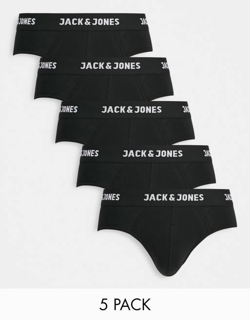 Jack Jones Lot de 5 slips a logo Noir ASOS