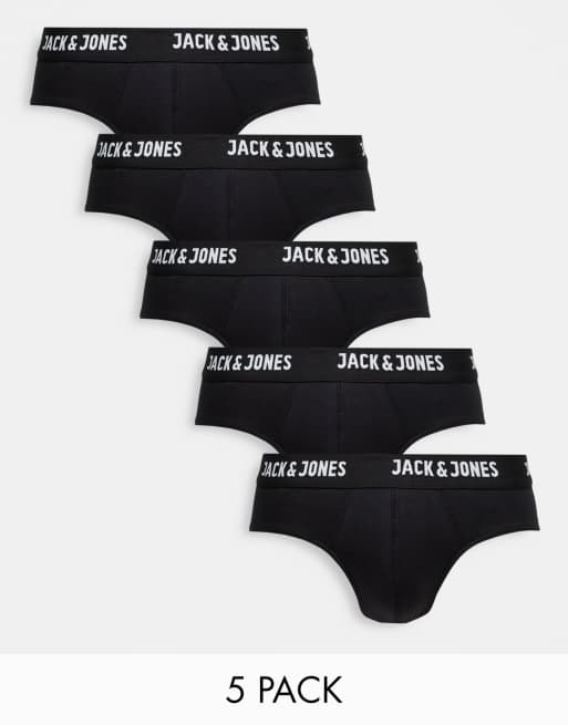 Jack & Jones Lot de 5 slips Noir ASOS