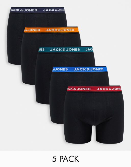 Jack & Jones - Lot de 5 boxers - Multicolore