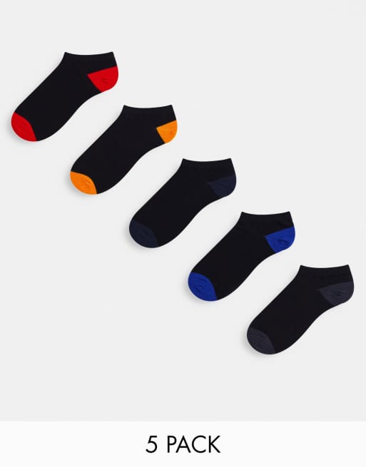 Jack & Jones - Lot de 5 paires de chaussettes de sport - Multicolore