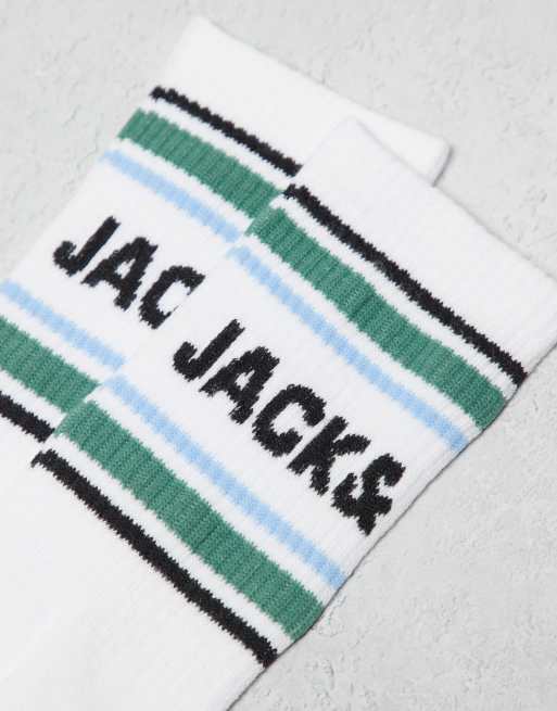Jack & Jones - Lot de 5 paires de chaussettes de tennis multicolores - Blanc , 4 de 4