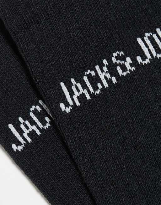 Jack & Jones - Lot de 9 paires de chaussettes côtelées à logo - Noir , 2 de 3