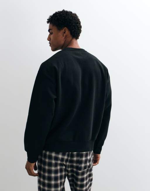 Jack & Jones lounge sweatshirt in black, 5 of 5