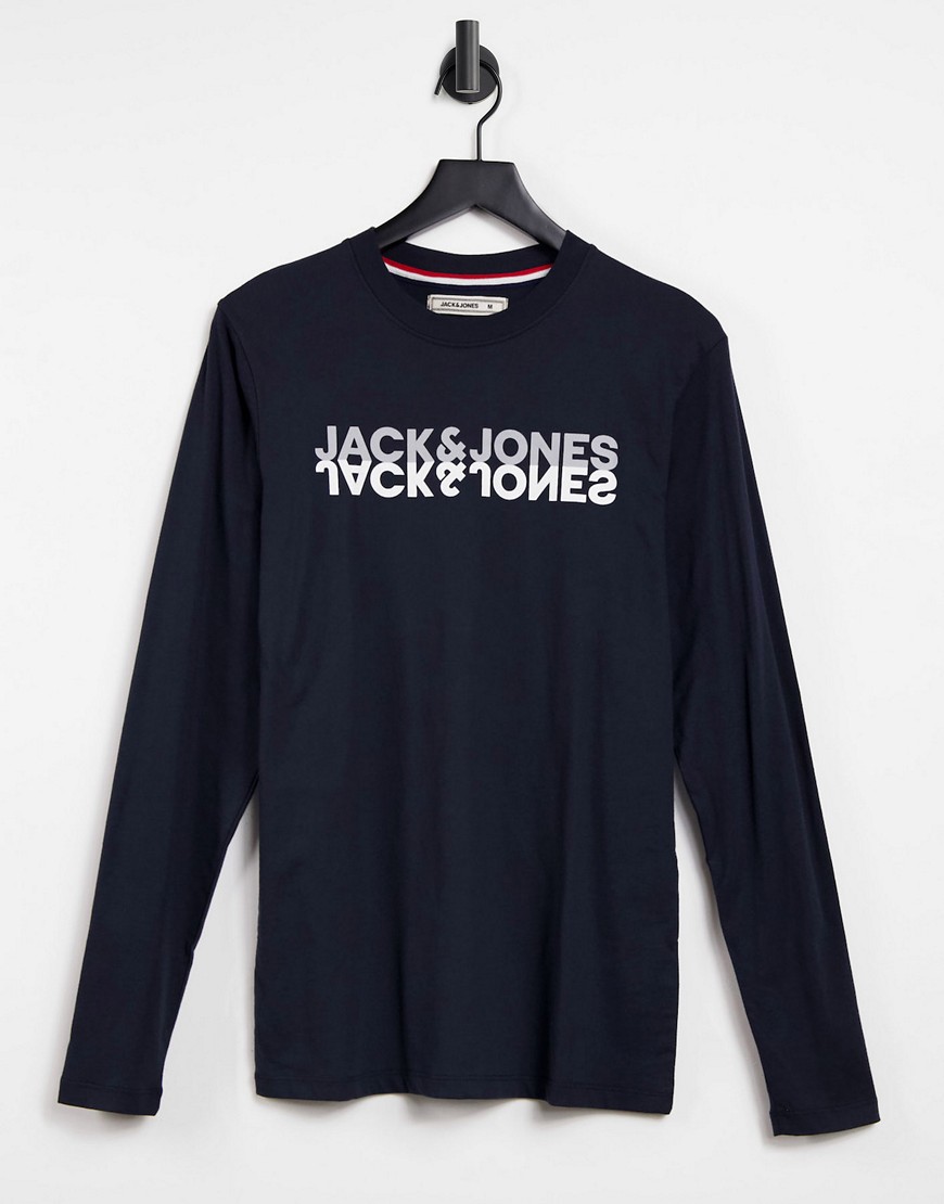 Jack & Jones - Lounge T-shirt met lange mouwen in marineblauw