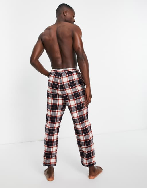 Jack & Jones - Loungebroek met ruitprint in rood en donkerblauw, 2 van 4