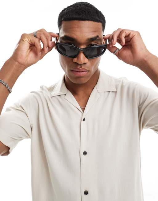 Jack & Jones - Lunettes de soleil enveloppantes de sport - Noir mat, 4 de 4