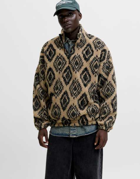 Jack & Jones - Lys mokkabrun sweatshirt i fleece - view 1